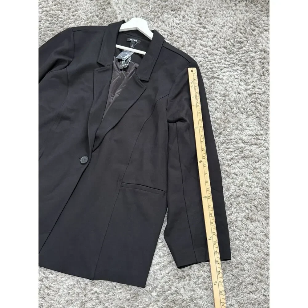 Torrid Womens Black Blazer Jacket Single Button Plus Size 6X Workwear Office NWT